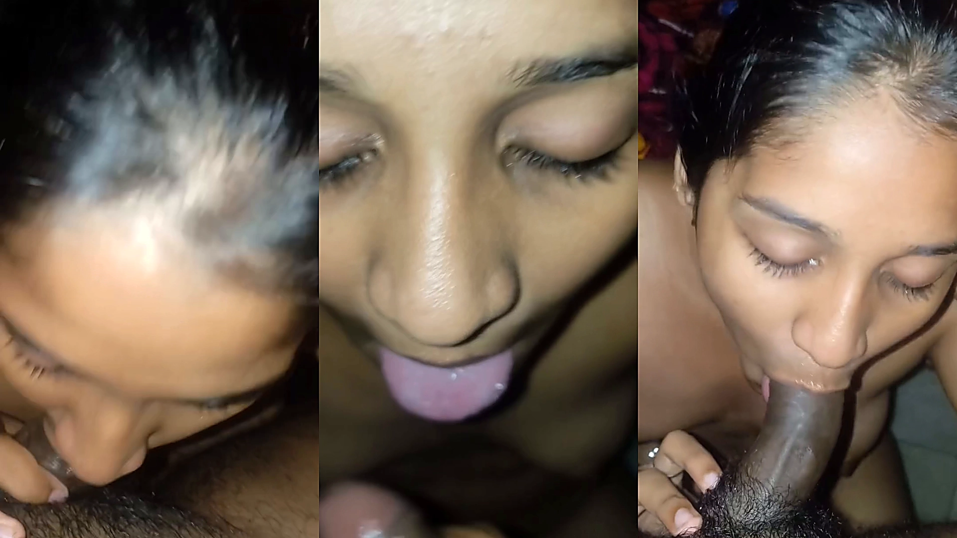 A Desi girl is shown licking a black Indian cock in Indian sex videos.