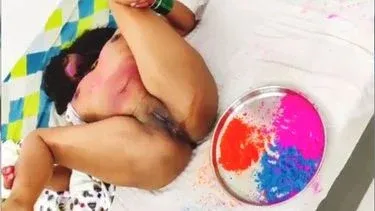 Couple’s hard sex post-Holi Hindi Bf Sexy Video