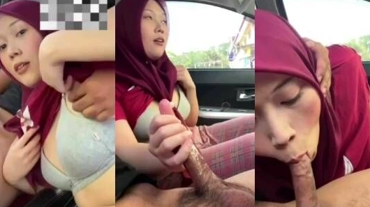 Risky Car Romance with Indonesian Hijab Girl in Xxx Hot Sex Video